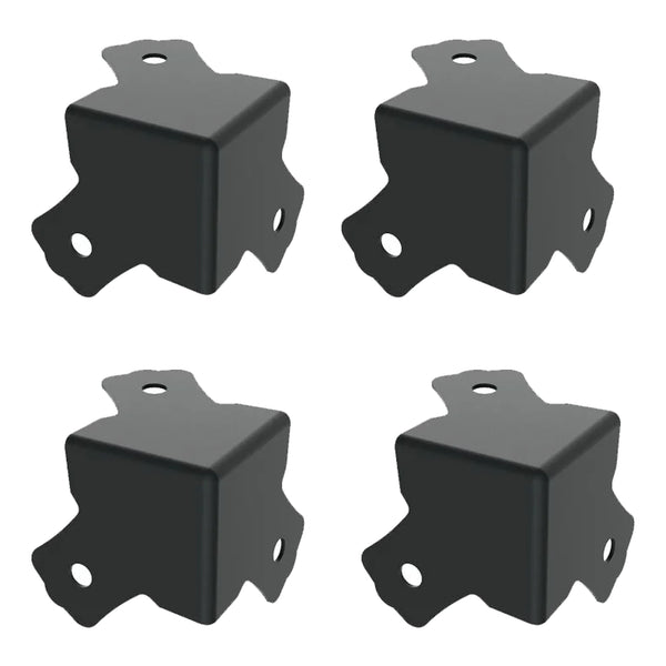 4 x Penn Elcom C0670K Flat Black Corner with 1.6mm Radius