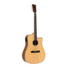 Stagg SA45 DCE-AC Series 45 Natural Dreadnought Acoustic-Electric Guitar