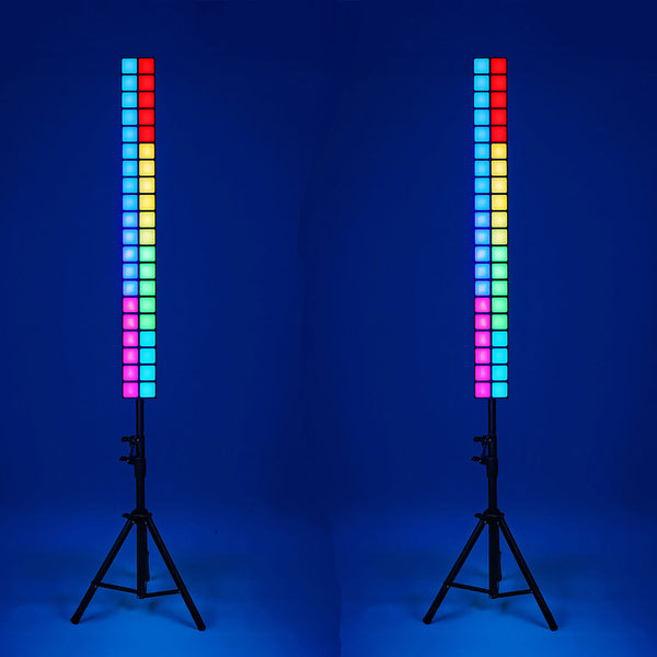 Two Citronic Matrix Bar Pro 20 x 2 LED matrix lights with adjustable stands for stage and DJ use.