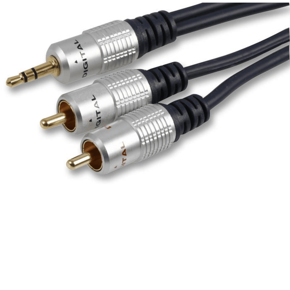 Pro Signal 3m 3.5mm Jack to Twin 2 x Phono RCA Audio Lead