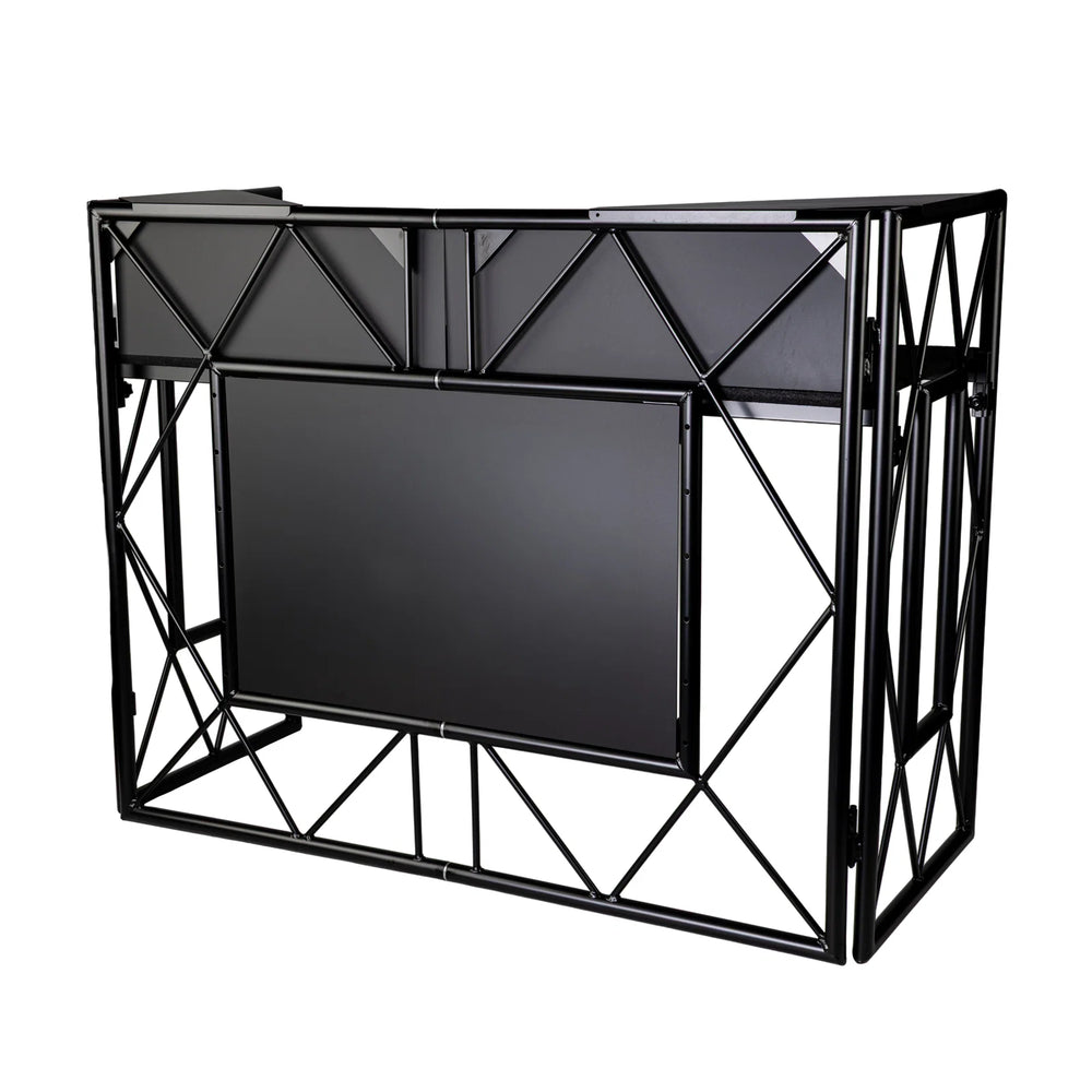 Equinox Truss Booth XL matt black large DJ booth with black acrylic panels
