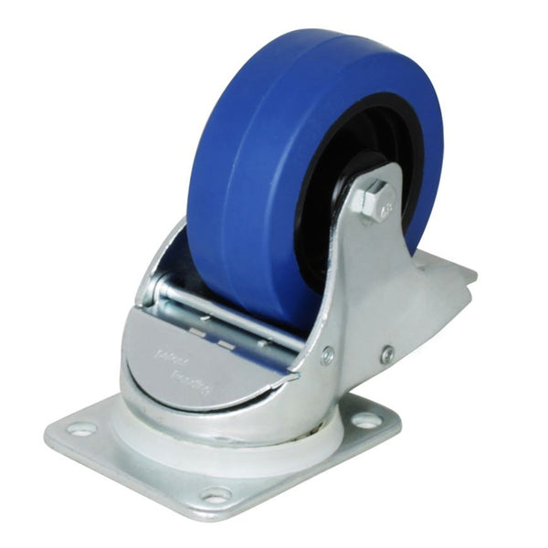 Penn Elcom W9000-AUTO 100mm Heavy Duty Braked Swivel Automatic Castor  Blue Wheel