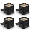 4 x Chauvet DJ EZLink Par Q4 BT ILS 4x6w RGBA Battery LED Par Can