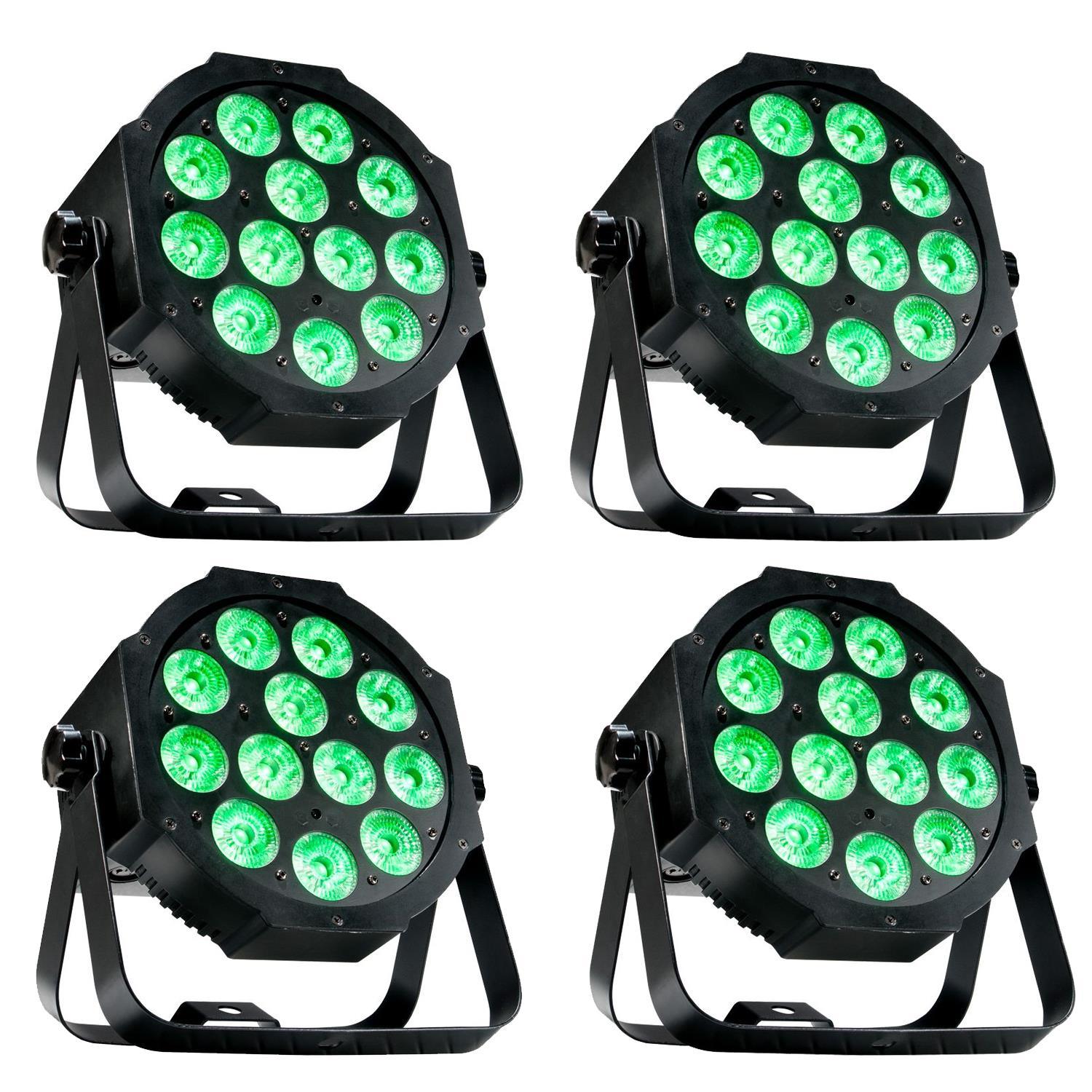 4 x Eliminator Mega 64 Profile EP 12 x 4w LED Par Can - DY Pro Audio