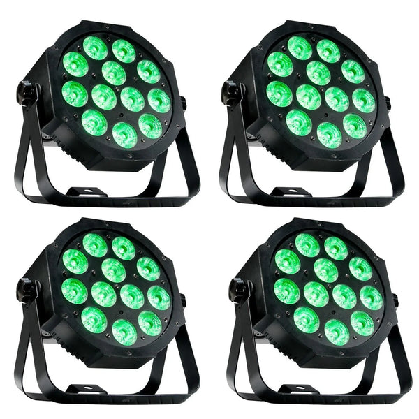 4 x Eliminator Mega 64 Profile EP 12 x 4w LED Par Can