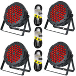 4 x Equinox Power Par 54 Par Cans with DMX Cable - DY Pro Audio