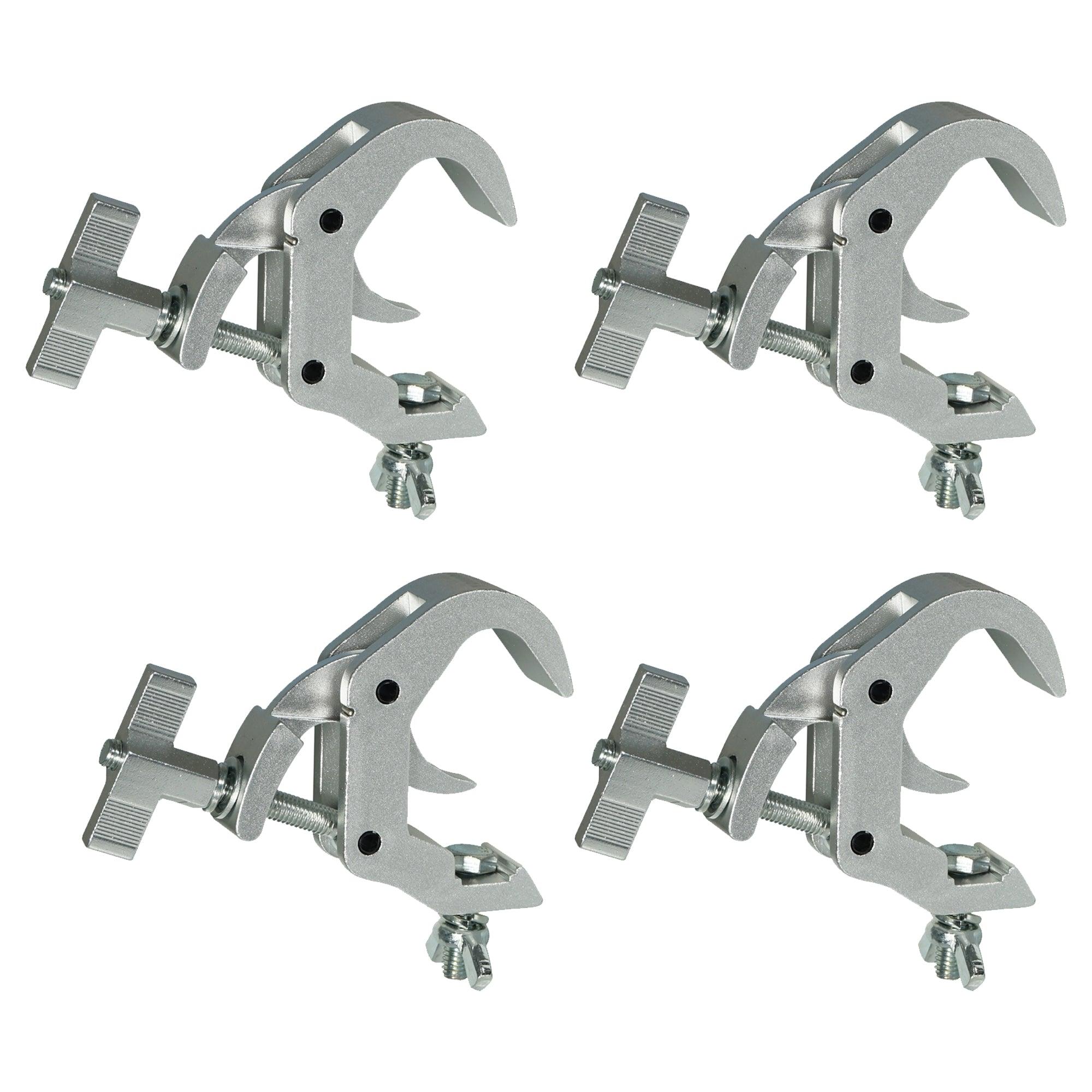 4 x Equinox TRC25 Chrome Aluminium 30kg Self Locking Easy Clamps - DY Pro Audio