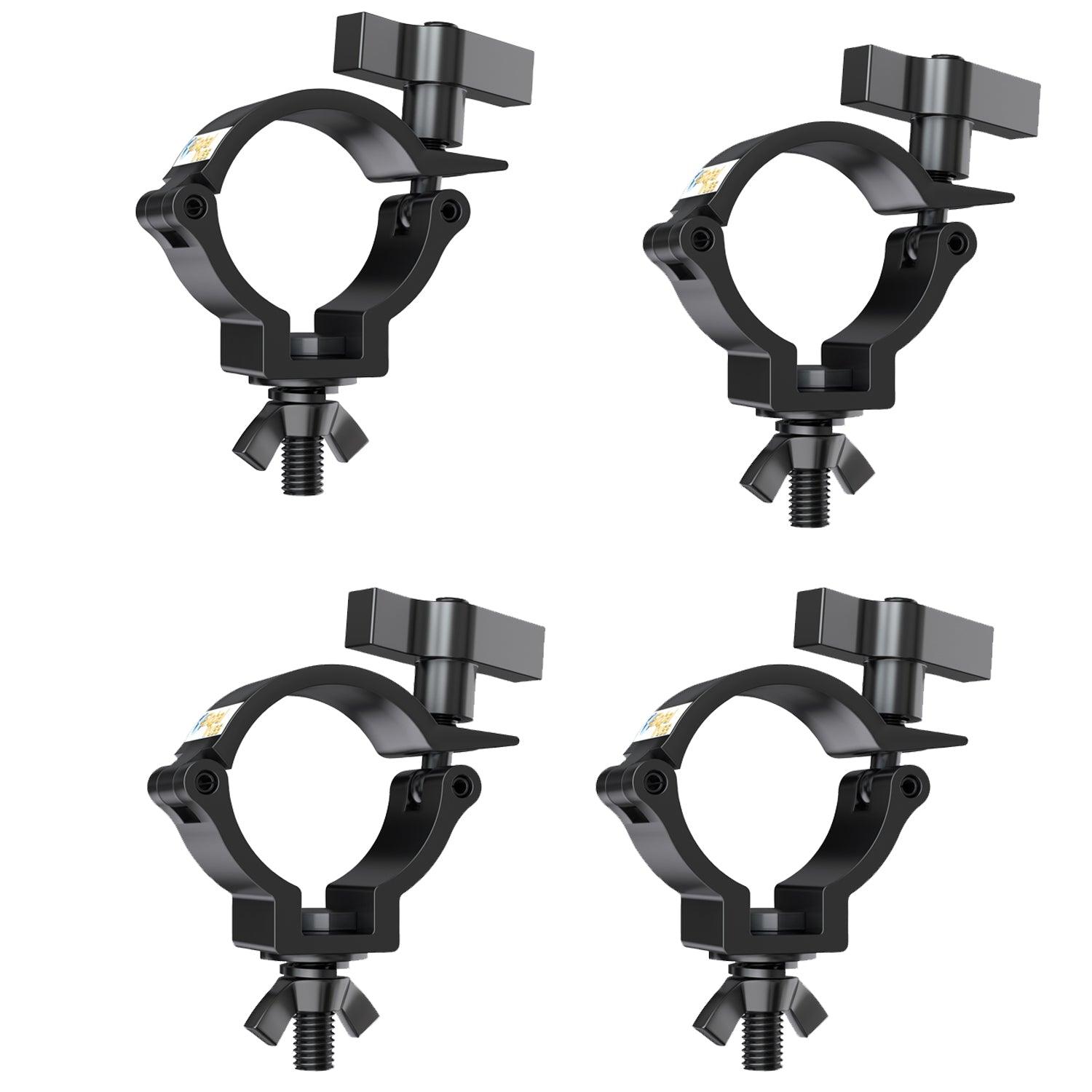 4 x Global Truss Pro Half Couplers Black (48-51mm) - DY Pro Audio