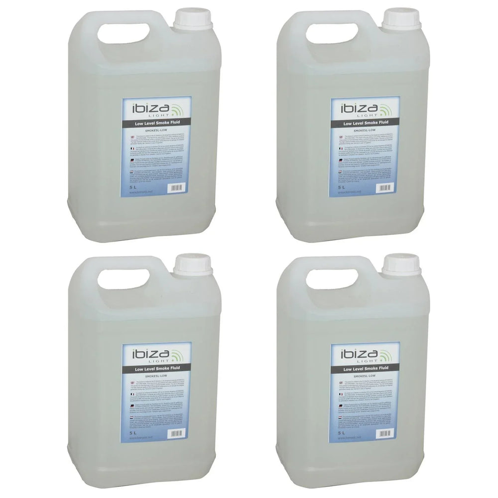 4 x Ibiza SMOKE5L-LOW Low Level Smoke Fluid - DY Pro Audio
