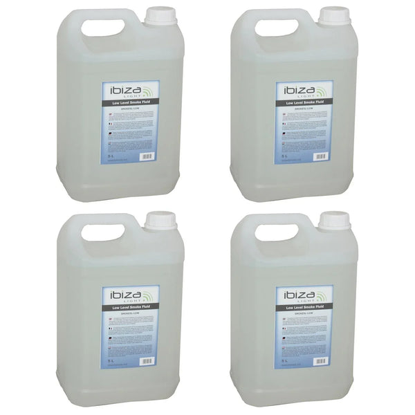 4 x Ibiza SMOKE5L-LOW Low Level Smoke Fluid - DY Pro Audio