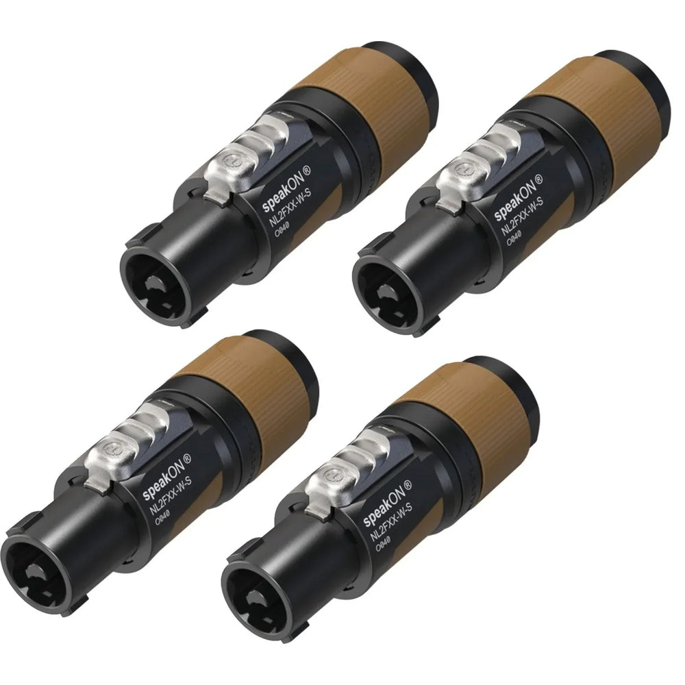 4 x Neutrik Speakon NL2FX Plug 2 Pole Audio Sound Cable Speaker Cable Plug Disco