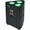 4 x QTX Tri - Par RGBW Rechargeable Battery Triple Par Can Uplighter with Carry Bag
