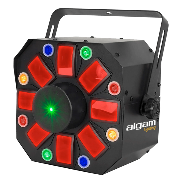 Algam Lighting PHEBUS2 3-in-1 Combo LED Light Effect Derby, Strobe or Wash, Laser