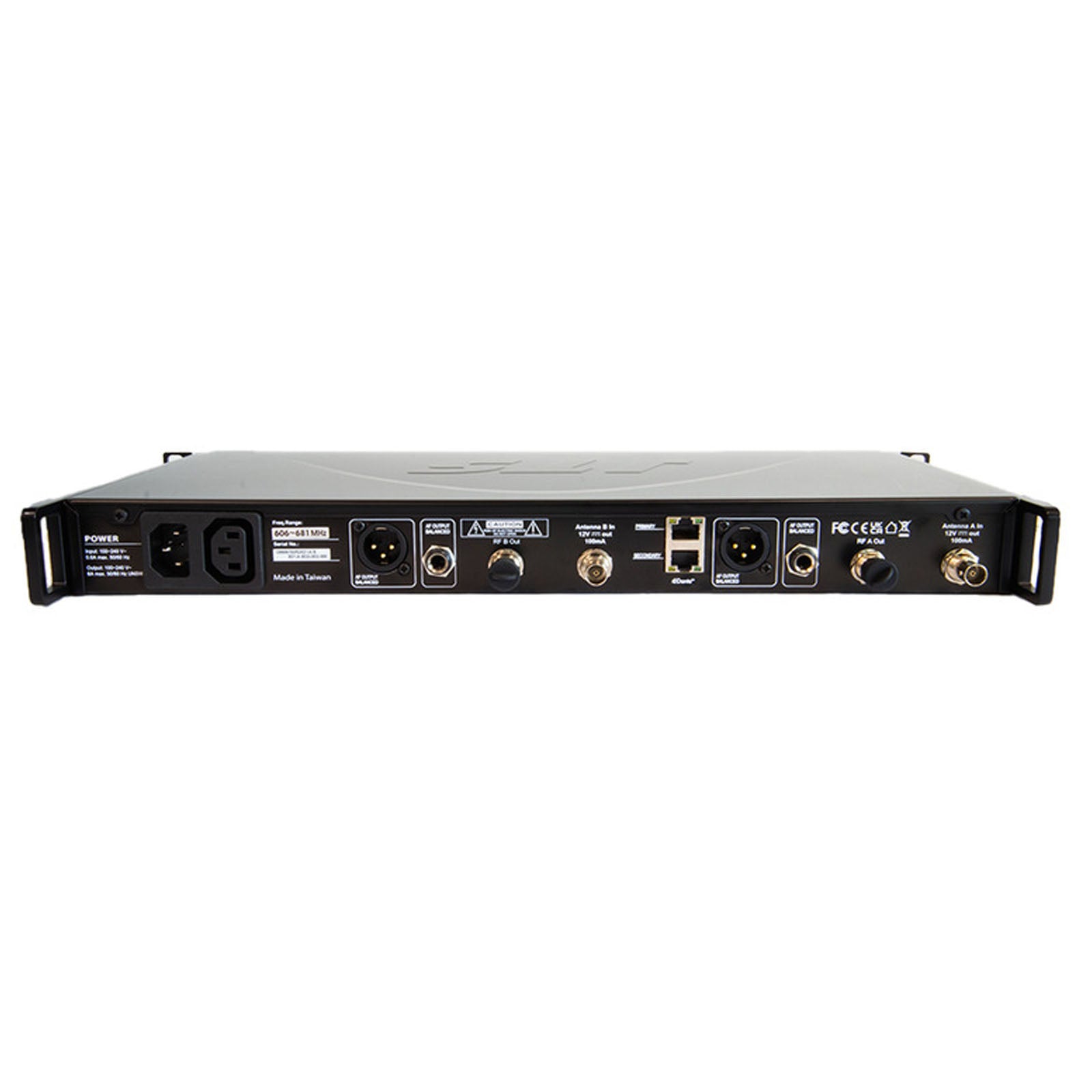 JTS UF-20DA UHF Dual Channel Wideband True Diversity Wireless Receiver c/w DANTE