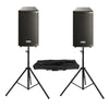 2 x FBT Ventis 115a 15" 900w Active Speakers with Speaker stands