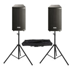 2 x FBT Ventis 112a 12" 900w Active Speaker with Speaker Stands