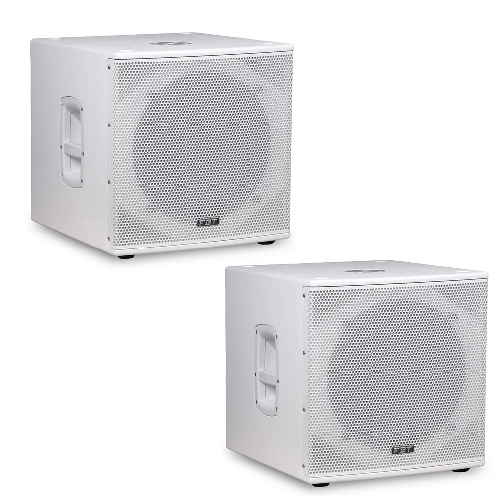2 x FBT SUBline 115sa 15" Active Subwoofer White