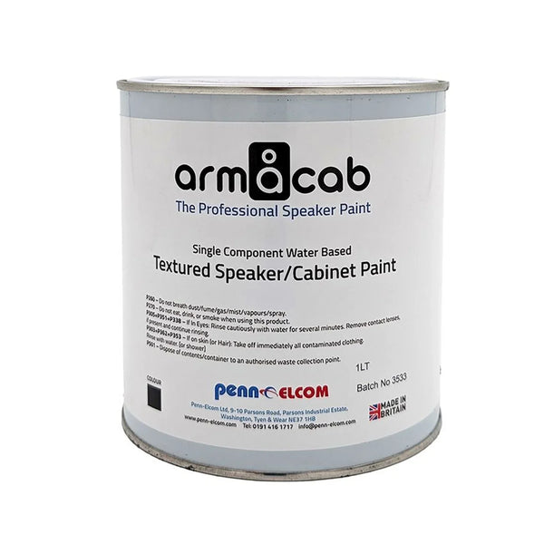 Penn Elcom Armacab Black Textured Speaker/Cabinet Paint - 1 Litre