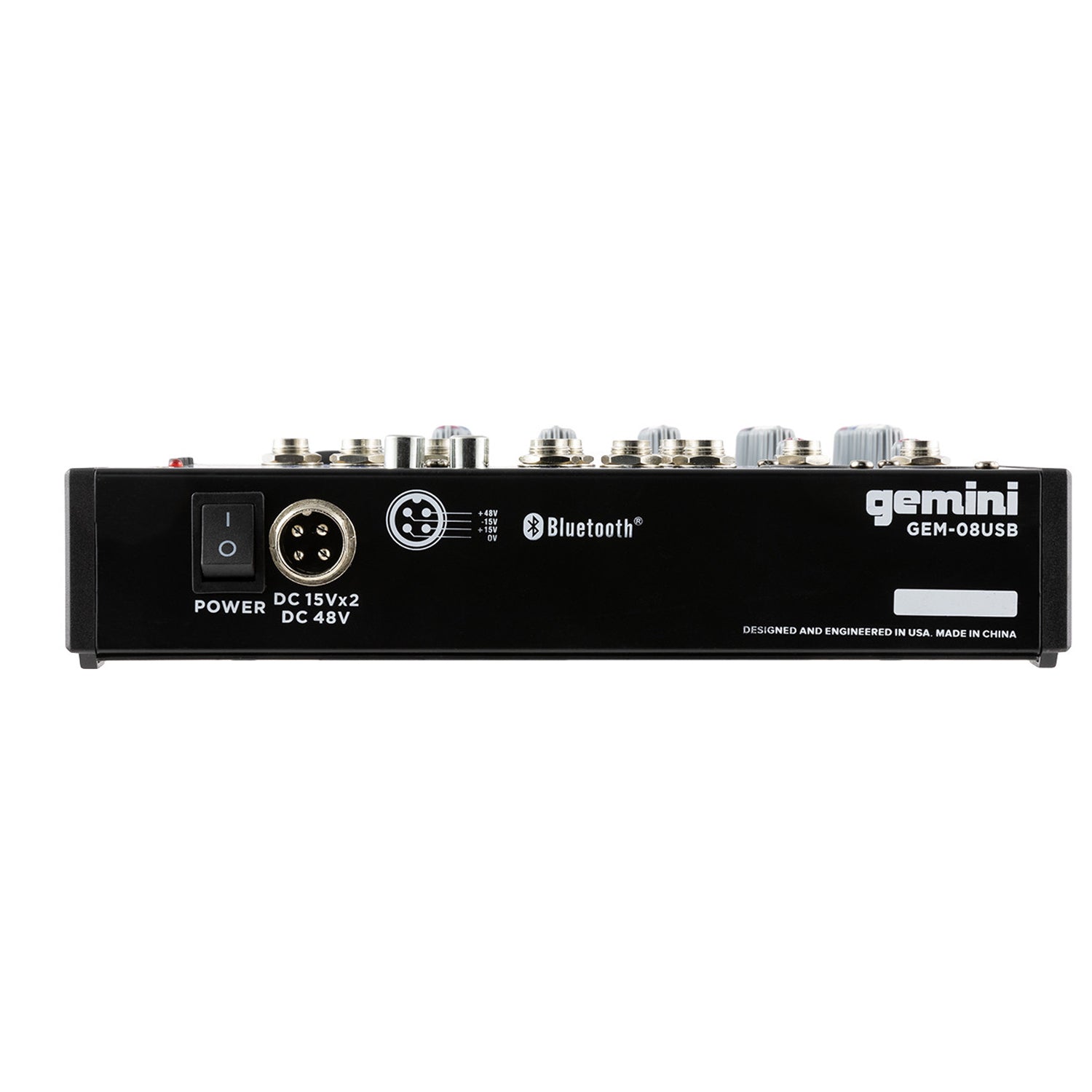 Gemini GEM-08USB Compact 8-Channel Bluetooth Mixer