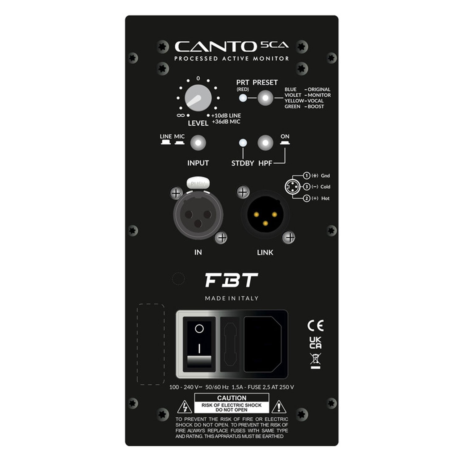 FBT Canto 5CA 5" White 300w 2-Way Coaxial Active Speaker
