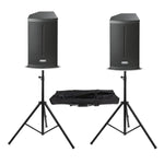 2 x FBT X-PRO 112A 12" Active Speaker with Bluetooth With Speaker Stands