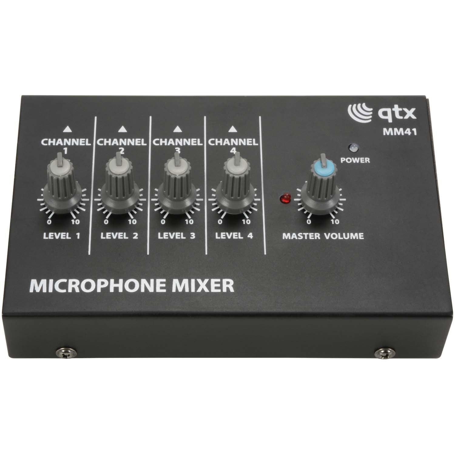 QTX MM414 Channel Mono Mini Microphone Mixer