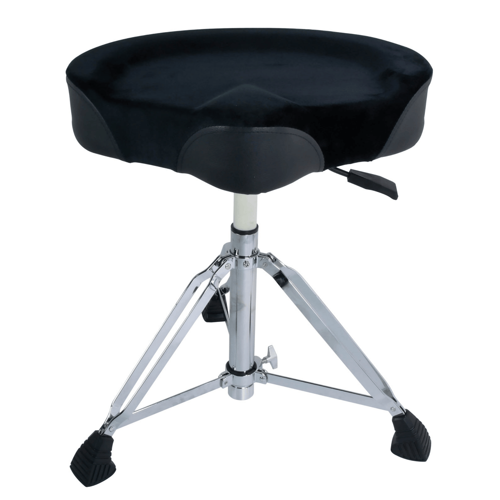 Chord Deluxe Gas Sprung Drum Throne Stool - Professional drum throne with gas height adjustment and ergonomic cushioning.