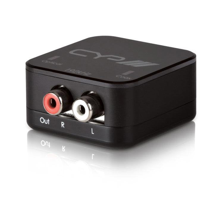 CYP AU-D3-192 digital audio converter with coaxial and optical inputs and analogue stereo outputs