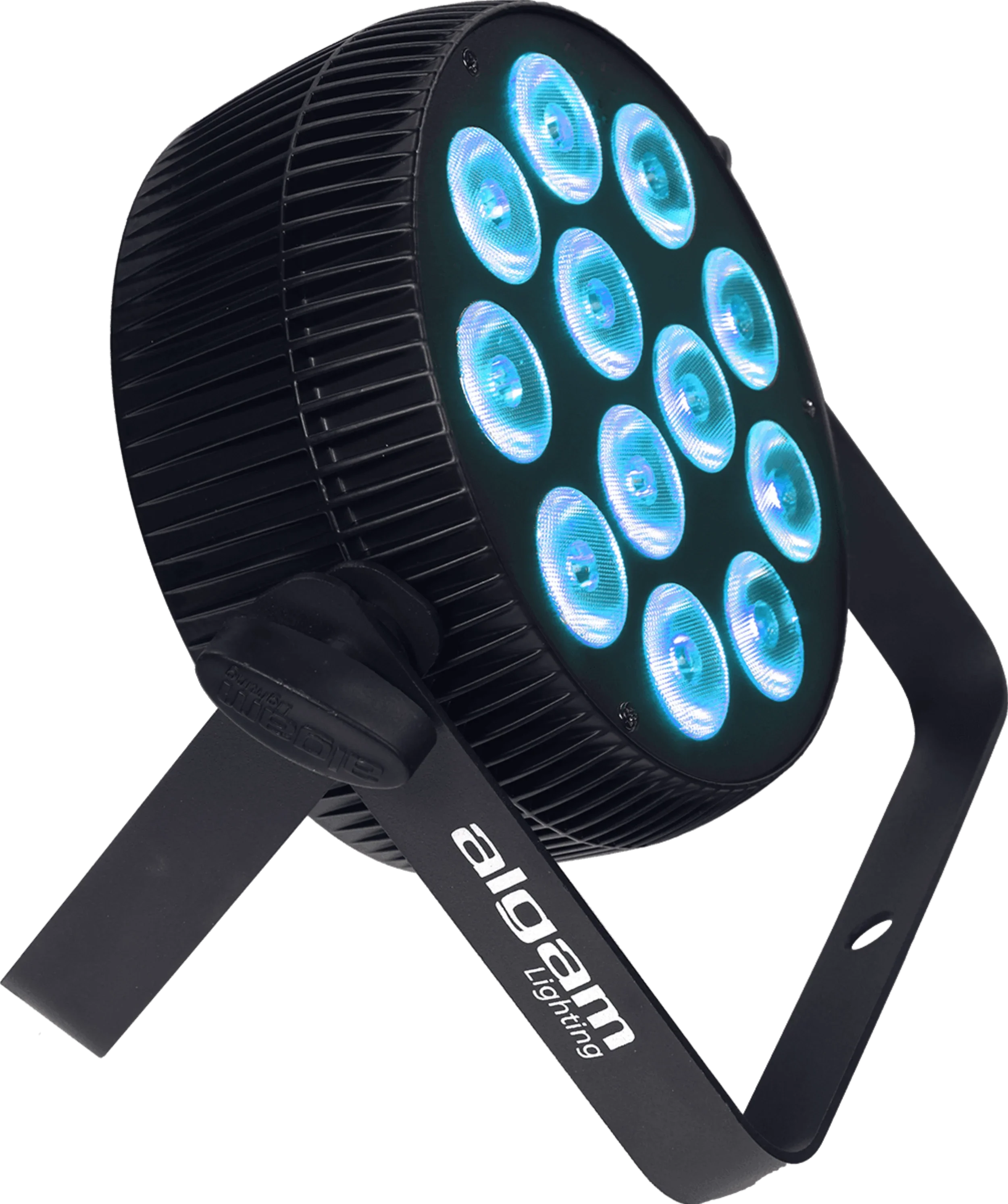 Algam SLIMPAR-1210-QUAD LED PAR light showing back panel and controls