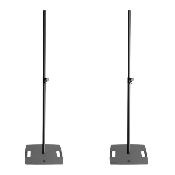 2 x Gravity LS431B Black Square Base 35mm Speaker Lighting Stand
