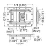 Penn Elcom D0553Z-SD Large Spring-loaded Lid Stay in 10mm Deep Dish