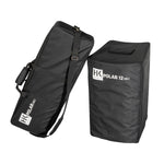 “HK Audio POLAR 12 MK2 Black Column System set up on stage for live performance”