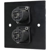 Eagle 2 x Four Pole Speaker Socket Wall Plate Metal