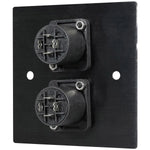 Eagle 2 x Four Pole Speaker Socket Wall Plate Metal