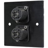 Eagle 2 x Four Pole Speaker Socket Wall Plate Metal