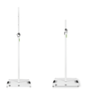 Two Gravity LS 431 W white square base 35mm speaker lighting stands