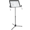 NJS Black Conductors and Sheet Music Stand With Twin Microphone Holders