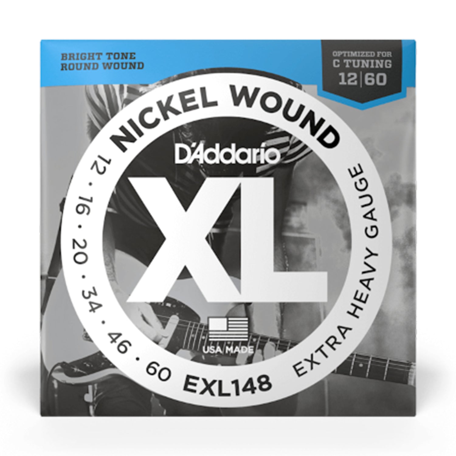 D'Addario EXL148 Extra Heavy Electric Guitar Strings 12-60