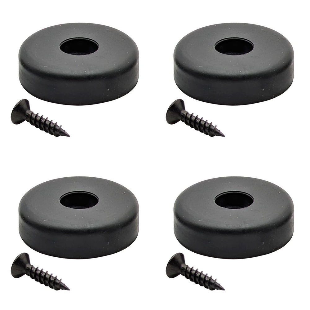 4 x Penn Elcom F1687 38mm Medium Rubber Foot with Steel Washers with Fixings