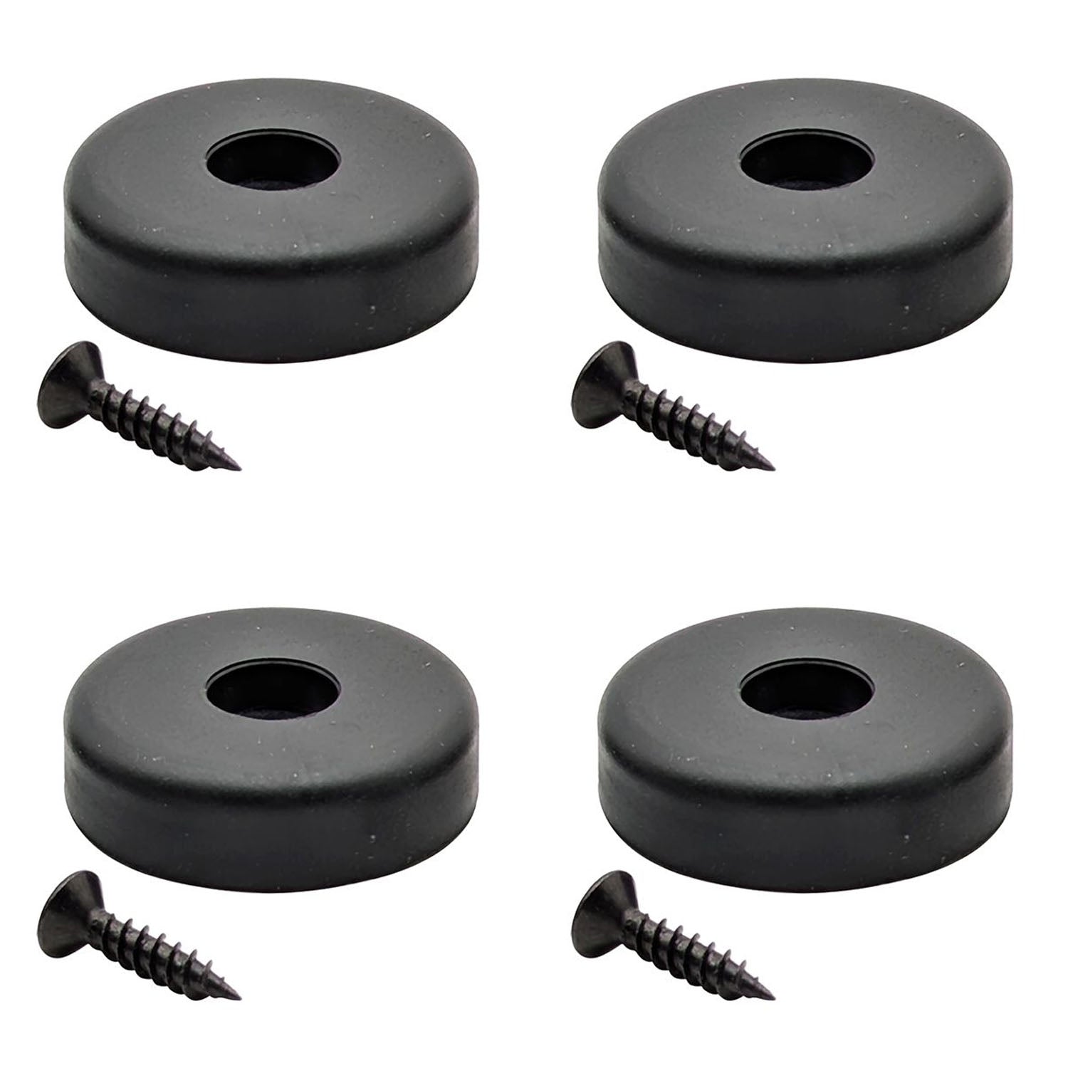 4 x Penn Elcom F1687 38mm Medium Rubber Foot with Steel Washers with Fixings