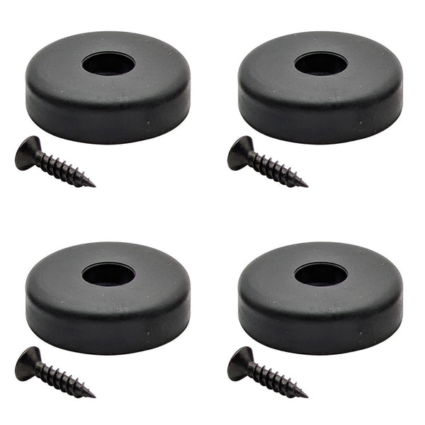 4 x Penn Elcom F1687 38mm Medium Rubber Foot with Steel Washers with Fixings