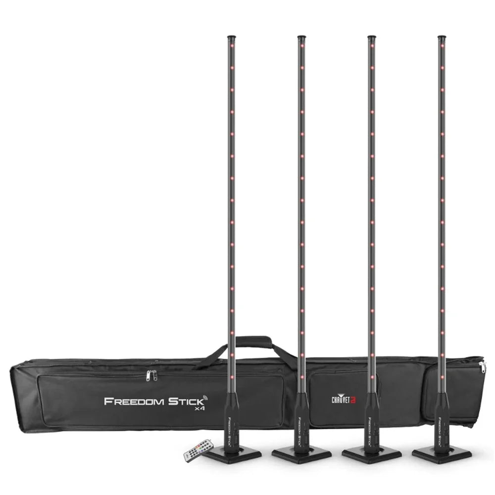 Chauvet Freedom Sticks Pack with DMX Defuser RGB With Carry Bag