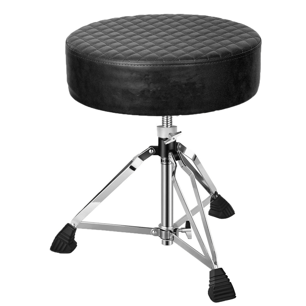 Chord Heavy Duty Drum Stool Throne - Thick Padded Seat, Sturdy Base, Adjustable Height