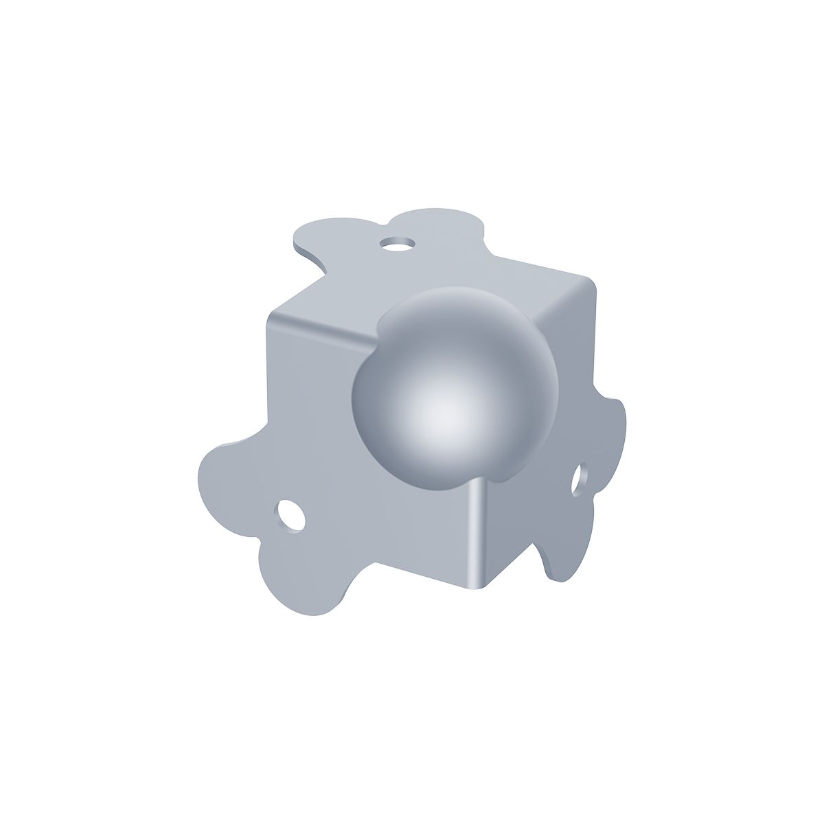 8x Penn Elcom medium PennBrite ball corners with 1mm radius for 22mm case extrusions