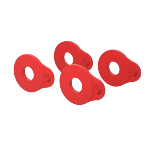 D'Addario Flex Lock Strap Block, 4 Pack Red