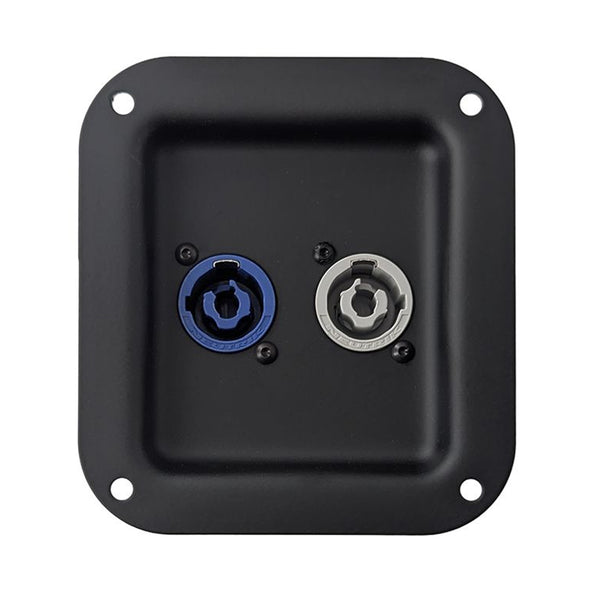 Penn Elcom D0947-K-AB Small Black Recessed Dish with powerCON In/Out