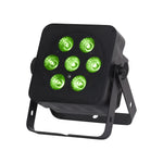 LEDJ Slimline 7Q5 RGBL Black 7 x 5w LED Par Can