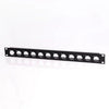 Penn Elcom 1U Rack Panel Punched for 12 x D - Series Connectors with Cable Support