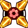 2 x Algam Lighting VINTAGE FLOWER Multi-Effect Rotating Light With DMX Cable