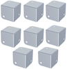 8 x Penn Elcom Medium PennBrite Flat Corner with 2mm Radius